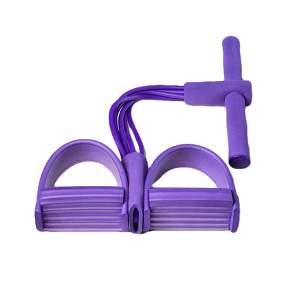 1Pc6-Tube Elastic Yoga Pedal Pull Resistance Band, Suitable for Abdominal/Waist/Arm/Leg Stretching Slimming Training